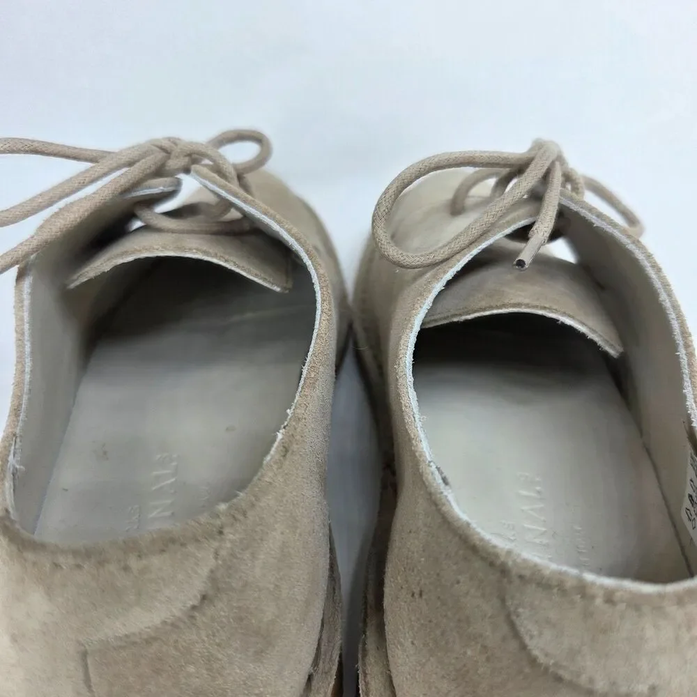 Clarks Originals Italy Womens 23066 Sand Suede Crepe Sole Derbys Size US 8.5 M